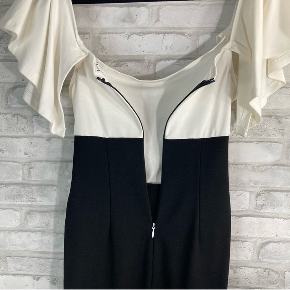 Venus Two-Tone Black and White Cocktail Dress Size 4 - Picture 6 of 11